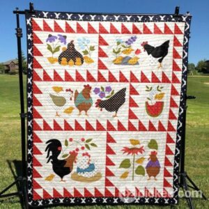 Cluck Family Quilt Blanket Qq26  Quilt